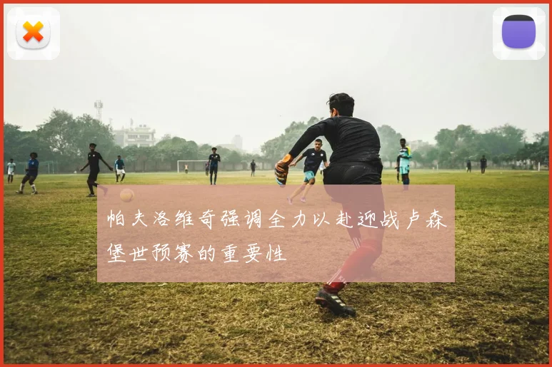 帕夫洛维奇强调全力以赴迎战卢森堡世预赛的重要性